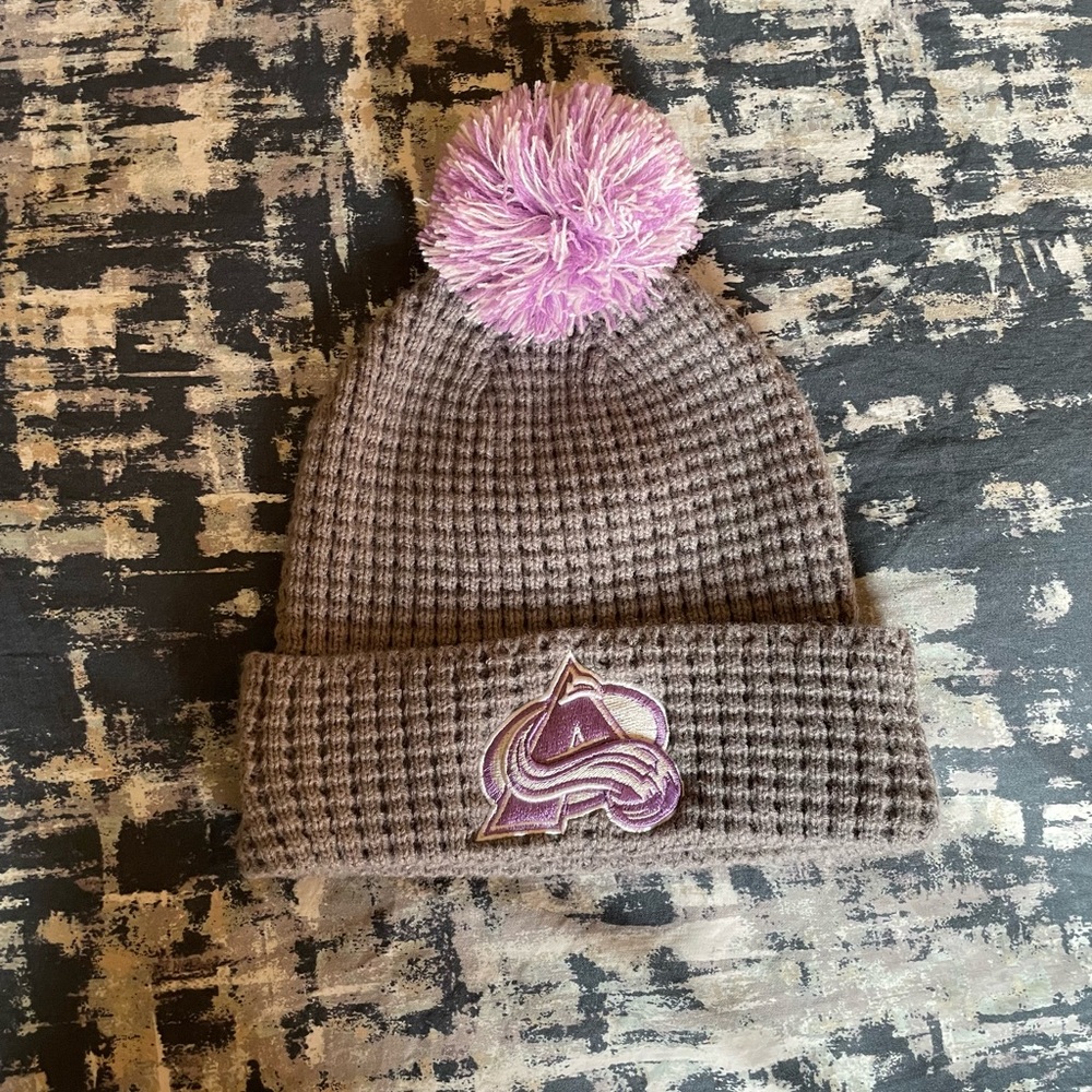 Colorado Avalanche Hockey Fights Cancer Beanie - Worn Once - Excellent Condition
